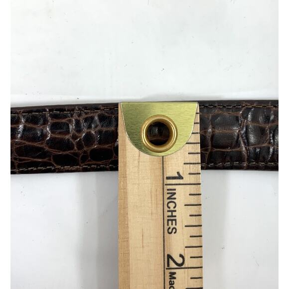 Brighton Belt Womens Medium 30 Dark Brown Leather Golf Silvertone Buckle C3008 - Picture 13 of 13